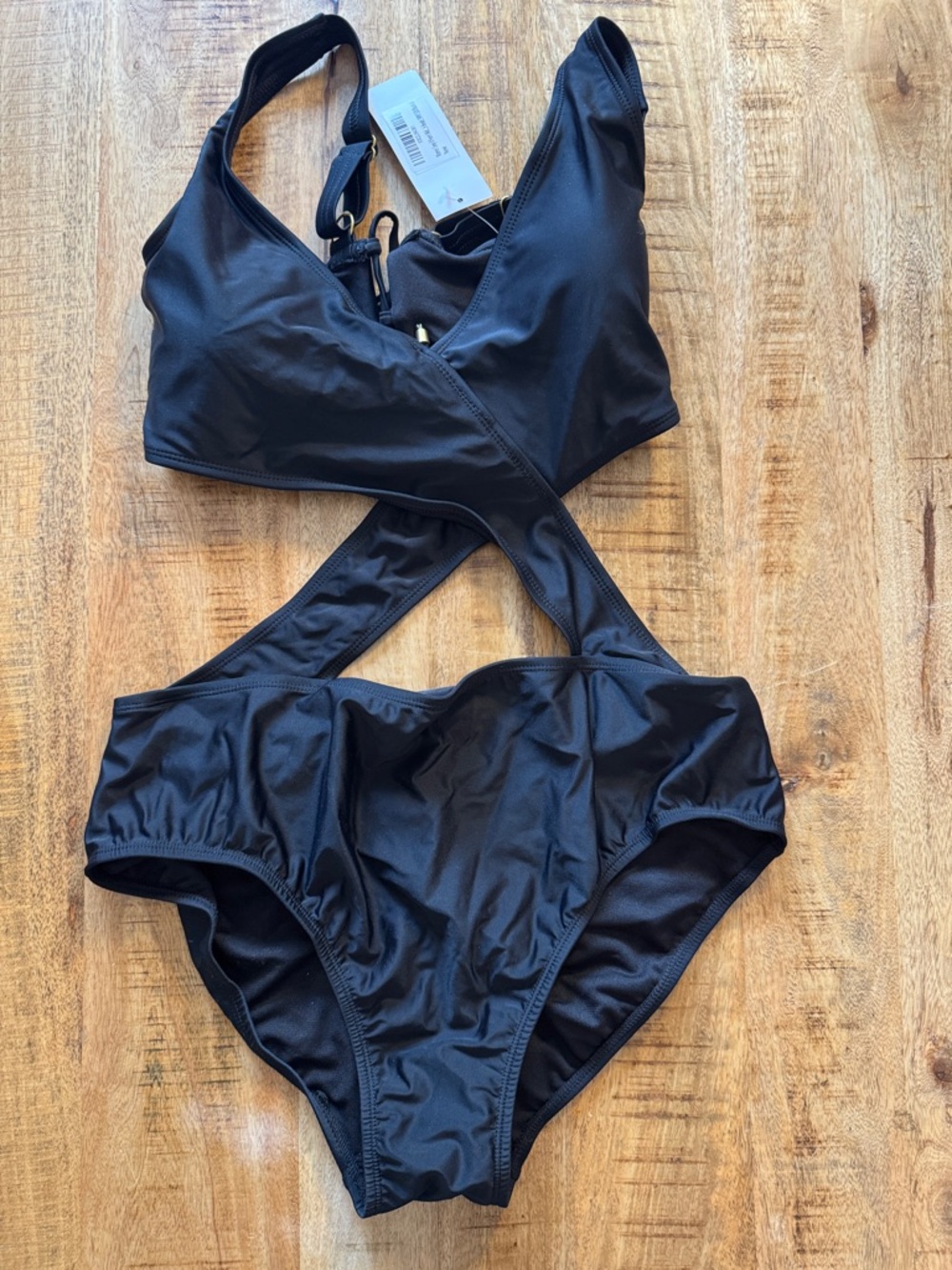Hybrid swimwear Black One-Piece Cutout Swimsuit swim bathing suit 0x NWT NEW